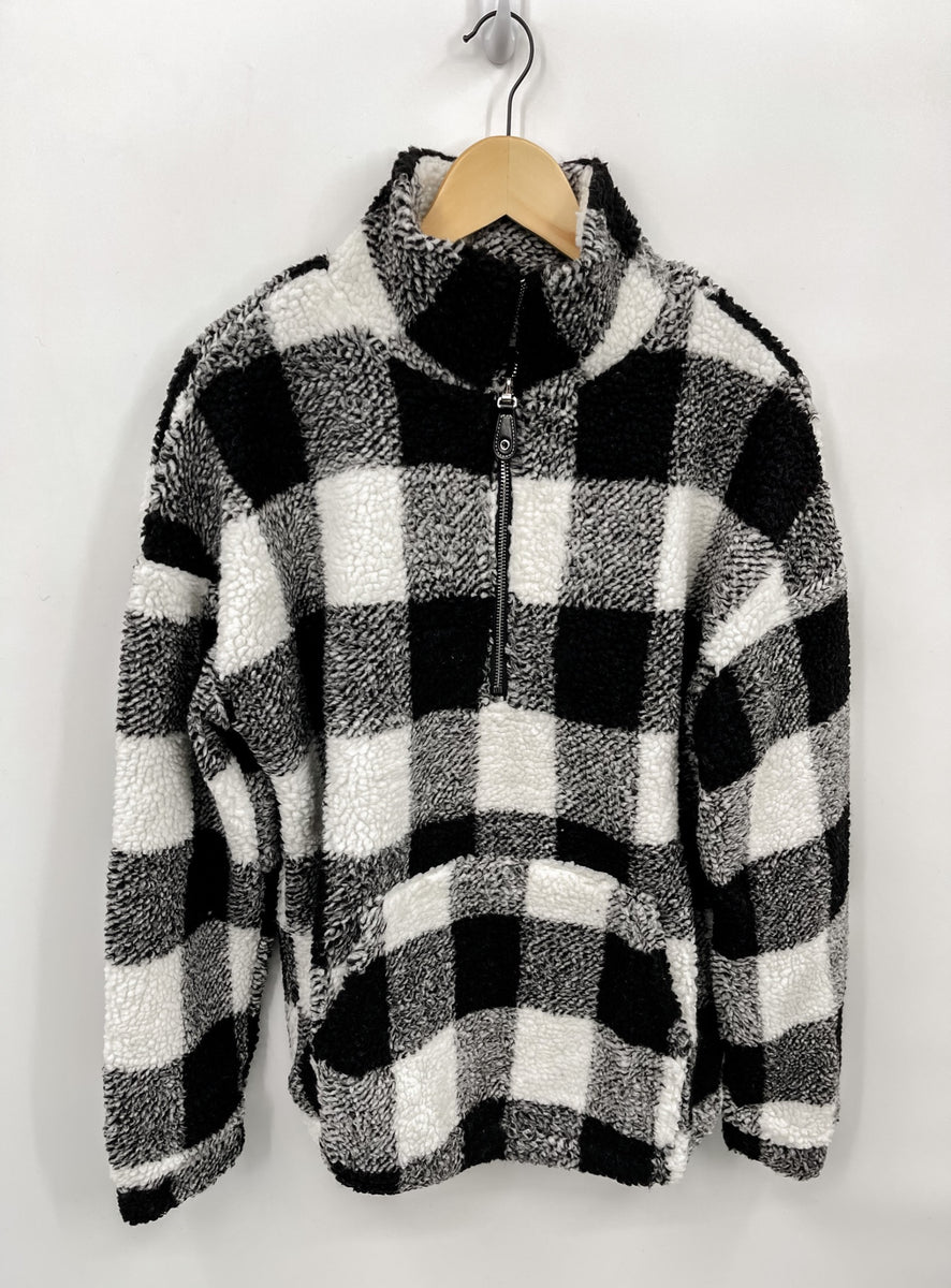 Plaid discount sherpa pullover