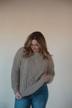 Load image into Gallery viewer, front view of model wearing the finally yours sweater. model has the sweater paired with the lawson denim.