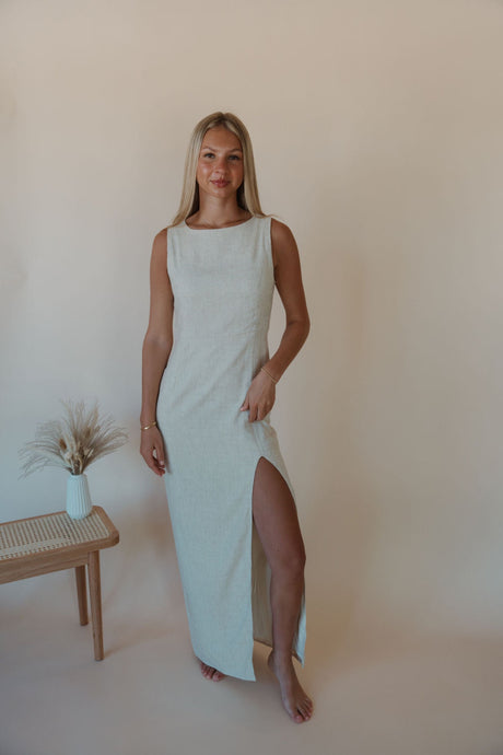front view of model wearing the closer to love dress.