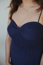 Load image into Gallery viewer, detail view of model wearing the anywhere with you dress.