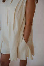 Load image into Gallery viewer, detail view of model wearing the daydream romper.