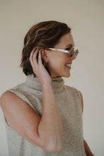 Load image into Gallery viewer, side view of model wearing the soho sunglasses in the color brown.