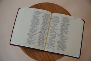 inner page view of hosanna revival esv journaling bible in the Yorkshire theme.