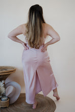 Load image into Gallery viewer, back view of model wearing the sweet romance midi dress.