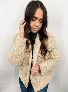 Anywhere with You Teddy Jacket - Taupe